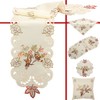 Quinnyshop - Owl Leaf Embroidery Tablecloth Approx. 85 x 85