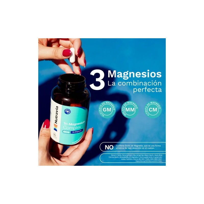 Nutravia Tri Magnesium 180 Caps Veganas Alta Absorcion
