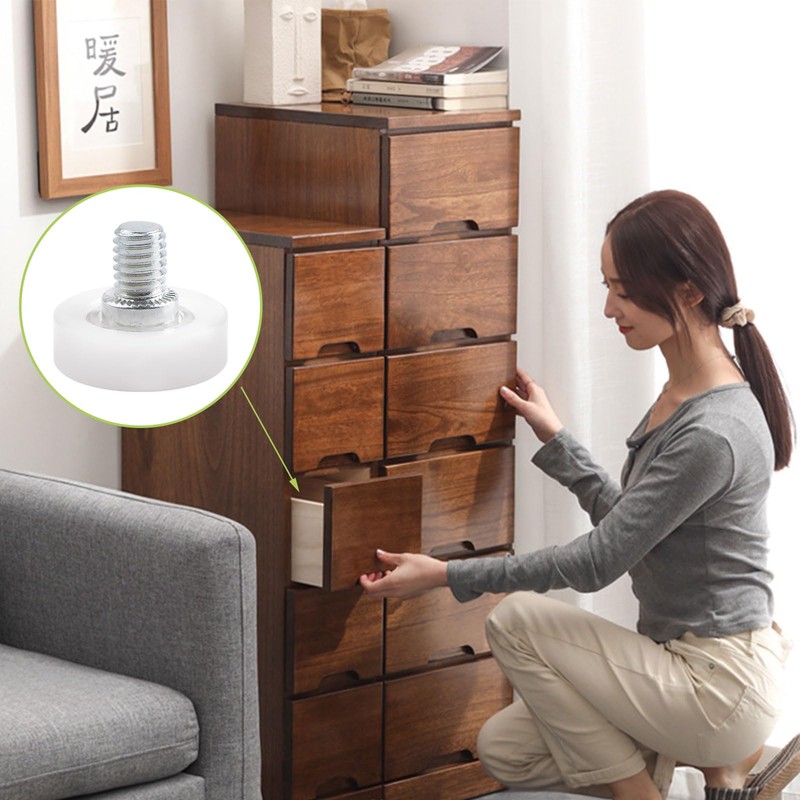 UFURMATE Drawer Roller, 8Pcs POM Plastic Cabinet Drawer Slides Wheels