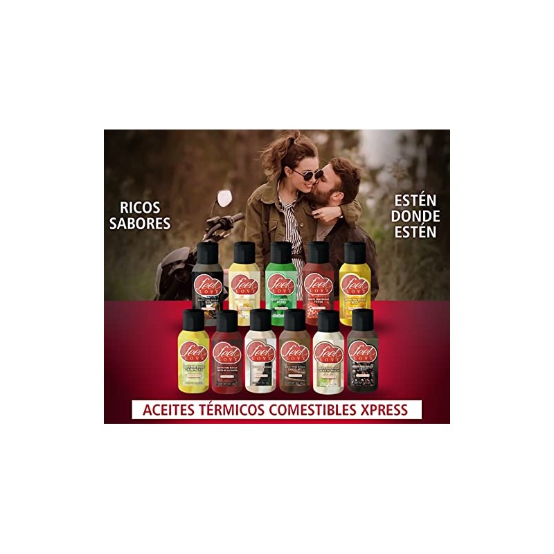 Aceite térmico comestible para masaje de 25ml (Vainilla)