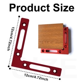 90 Degree Angle Clamp Twin Pack 90° L-Type Corner Clamp 12cm x 12cm Positioning Angle Aluminum Alloy Angle Clamps Corner Clamping Angle for Woodworking Carpenter Tool Carpenter Tool