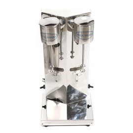 Milk Shake Machine, Stainless Steel Milk Shaker Electric Milkshake Maker Household Drink Mixer Milk Shaking Machine Milkshake Blender Maker for Coffee Shop Home Restaurant (Style B Double Heads)
