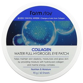 Farmstay Collagen Waterfull Hydrogel Eye Patches, Korean Eye Patches with Collagen, Pack of 60