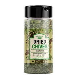 Dried Chives (5 Tbsp) Thin & Delicate, Gourmet Chopped Chives, Topping for Soups & Salads