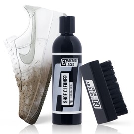 FACTORY LACED Shoe Cleaner Kit - Sneaker Cleaning Kit Includes: Premium 8oz Sneaker Cleaner, Brush and Microfiber Towel - Safe on all Fabrics