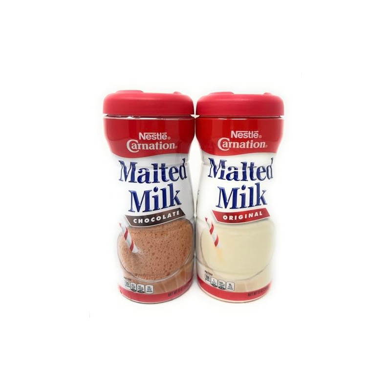 Nestle Carnation Powdered Malted Milk Variety Set - Chocolate &
