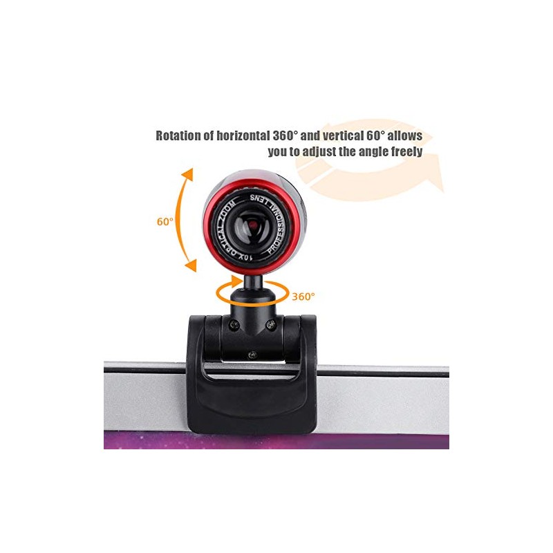 Cámara Web 360 °, Cámara De Computadora USB, Cámara Web