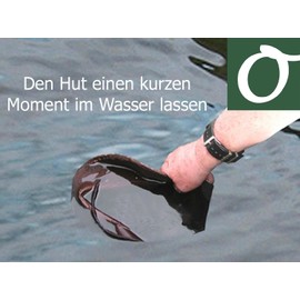 Outdoor Summer Hat Made of Vegan Leather Super Light and Airy with Chin Strap Waterproof with UV Protection for Men Women Children Black, black, XL