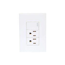 iGOTO PB414-B Placa de 3 Módulos, Apagadorador y 2 Controles, color Blanco