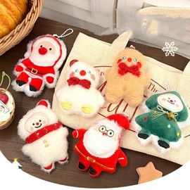 Lovely Fluffy Character Necklace - Christmas Collection Doll Charm - Girly Style (LF1354) Free Size / Option No.1 10ea