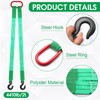 Maasechs 2 Pack Lifting Slings Straps with Hooks Web Slings