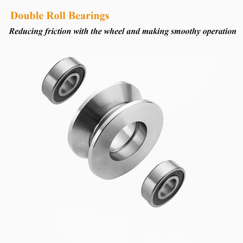 Sliding Gate Rollers Stainless Steel V Groove Wheel Heavy Duty