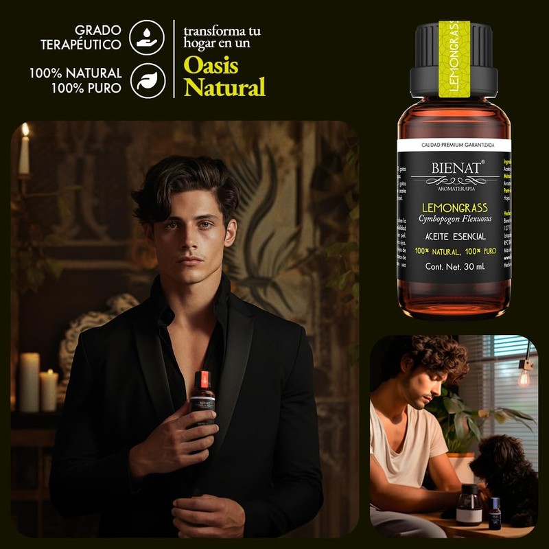 BIENAT AROMATERAPIA Aceite Esencial de Lemongrass 30mL