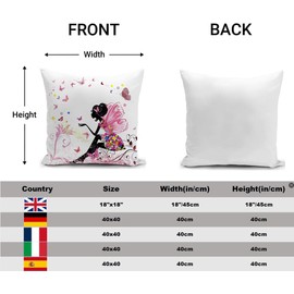 HUASHUZI Cushion Cover Pink for Girlfriend Valentines Day Presents for Her Wife Birthday Decorations Throw Pillow Case Decor Home for Livingroom Couch Sofa 18"x18"(45x45cm)