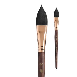 Princeton Artist Brush Neptune, Brushes for Watercolor Series 4750, Oval Wash Synthetic Squirrel, Size 75
