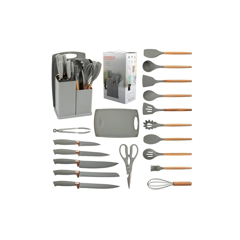 Cooking Utensil Set, Kitchen Set Utensils 19 Pieces, Kitchen Essentials,