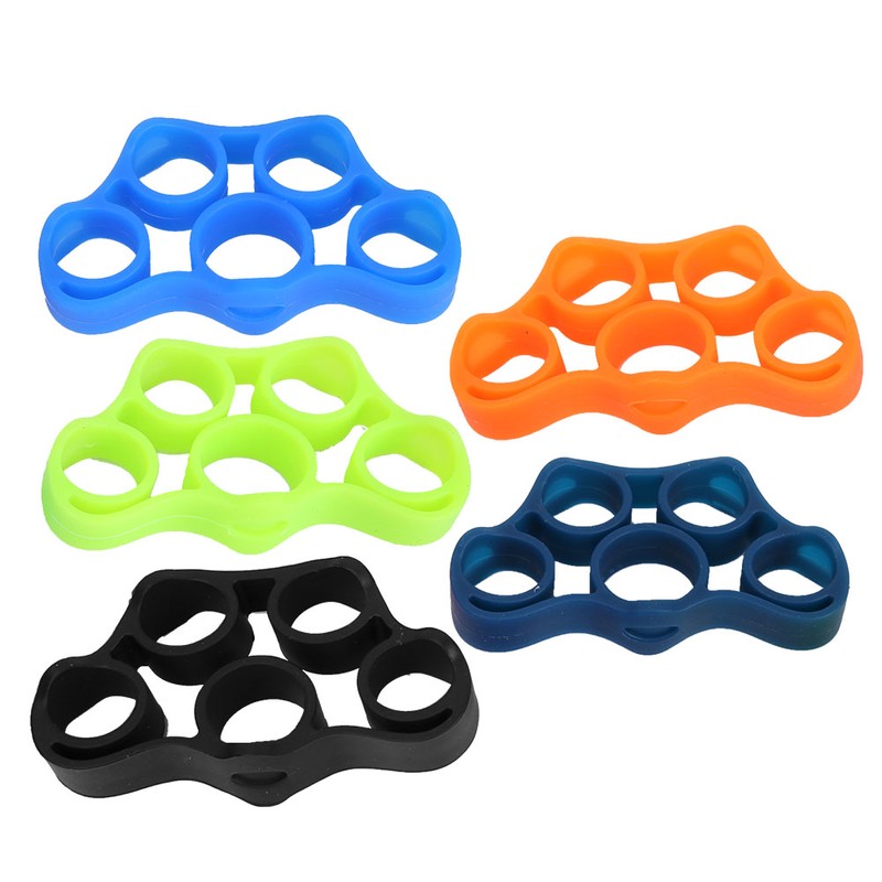 5 Colors Silicone Finger Gripper Strength Trainer Band Hand Yoga