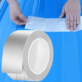 3Pack Butyl Tape Waterproof Tape,2 Inchx16.4 Feet,Aluminum Foil Tape Butyl Sealant Tape for RV Awning Repair, Window, Silicone, Boat and Pipe Sealing, Glass and EDPM Rubber Roof Patching, Silver