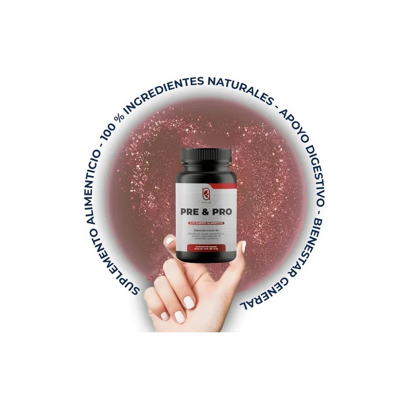 Probióticos Prebióticos Enzimas Digestivas MCT Oil 120 Capsulas Sin Sabor