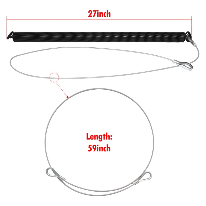JUNPENG Trailer Tailgate Lift Assist Replacement Spring GSCC-400,Cable and Chain
