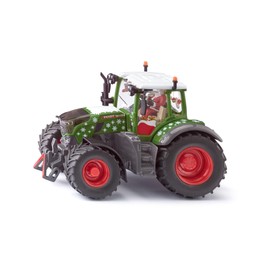 siku 3224, Christmas tractor Fendt 728 Vario, 1:32, incl. Santa driver, metal/plastic, green, removable cab, steering knuckle steering, movable front and rear coupling
