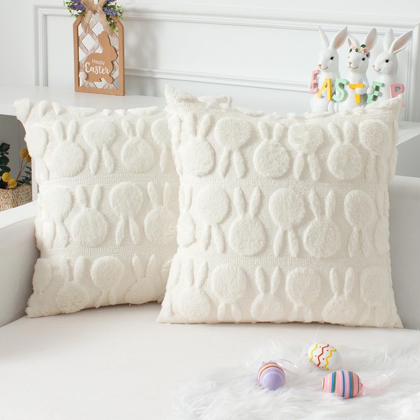 Kevin Textile Easter Pillow Covers 18 x 18 Inch Pack