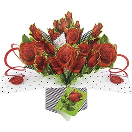Second Nature Roses Design "With Love" Pop-Up Greeting Card
