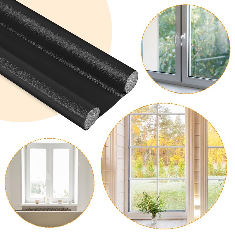 Double Under Door Draught Excluder, 37in/96cm Draft Excluder for Doors,