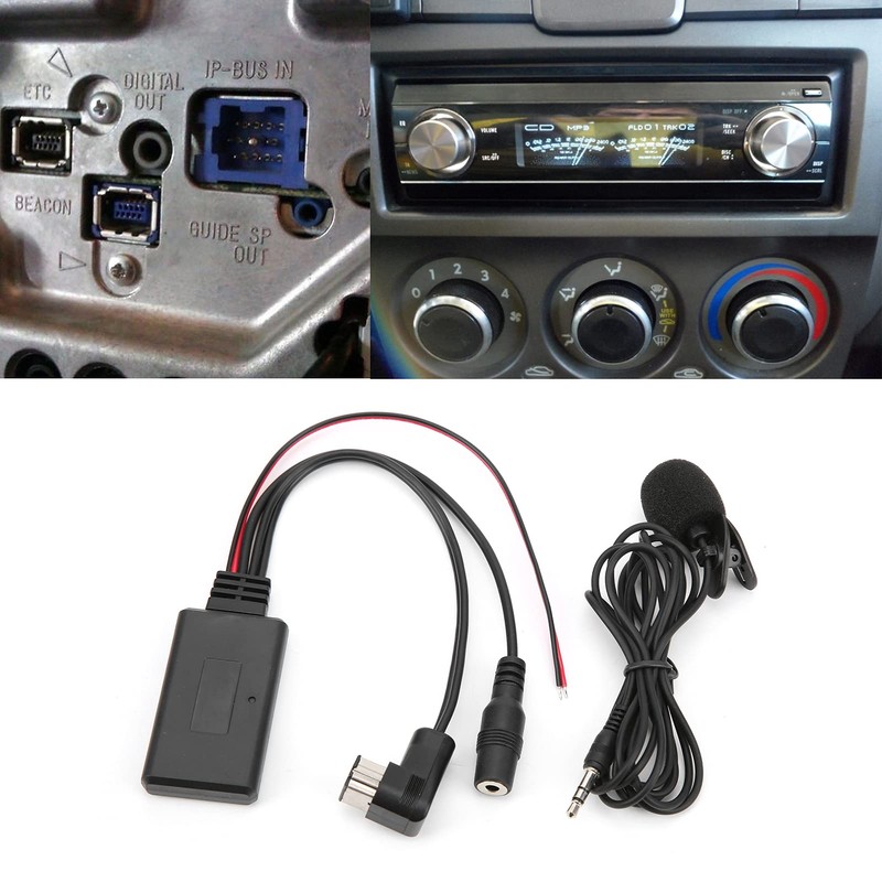 Bluetooth AUX Adapter, Car Radio Microphone with AUX Audio Cable
