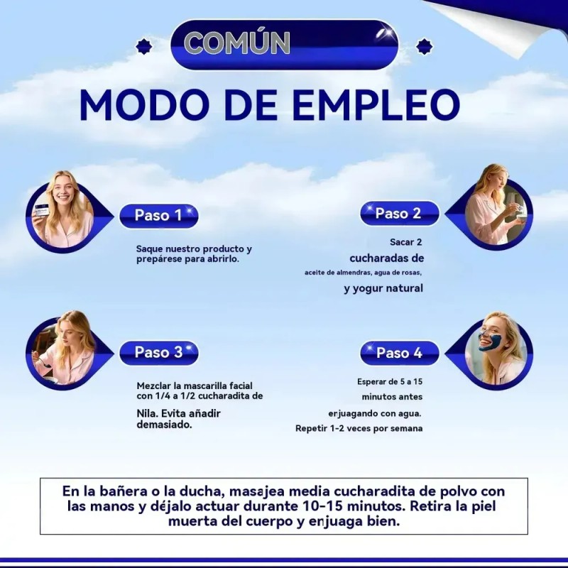 Hjkggff//* Polvo Azul Nila Marroquí Para El Oopczachfgfg