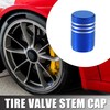 X AUTOHAUX 5pcs Blue Car Bike Tire Valve Stem Cap