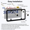 2-Pack Unbreakable Clear License Plate Frames, Slim Design, Rust-Proof Plasitc