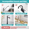 PoYang 2 Pack Kitchen Sink Splash Guard: Short Sink Faucet