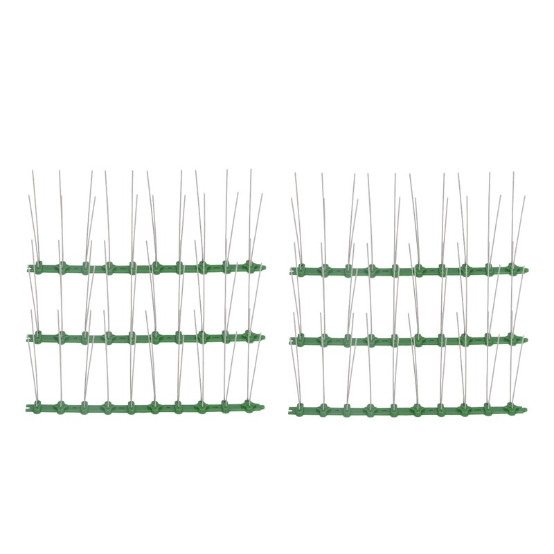 12Pcs Stainless Steel Bird Deterrent Spikes 25cm Anti Cat Crawling