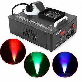 1500W Fog Machine New Dry Ice Fog Smoke Machine Stage Lighting Smoke Effect Decor for DJ Parties Birthday Parties Wedding Scenes Celebrations Parties,W/ 24LED ＆ Remote Control