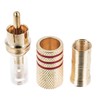 4x Lötfreie Cinch-stecker Koaxial-stecker Video/Audio Gold Farbe Rot/Schwarz