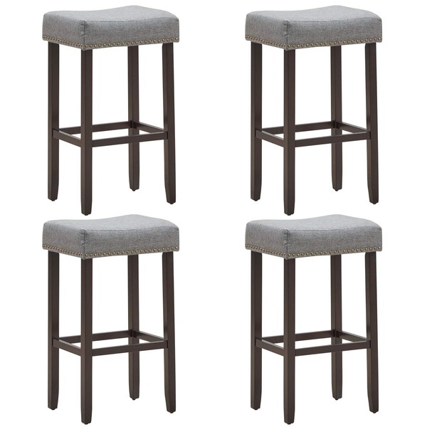COSTWAY Counter Height Bar Stools Set of 4, 29-inch Height