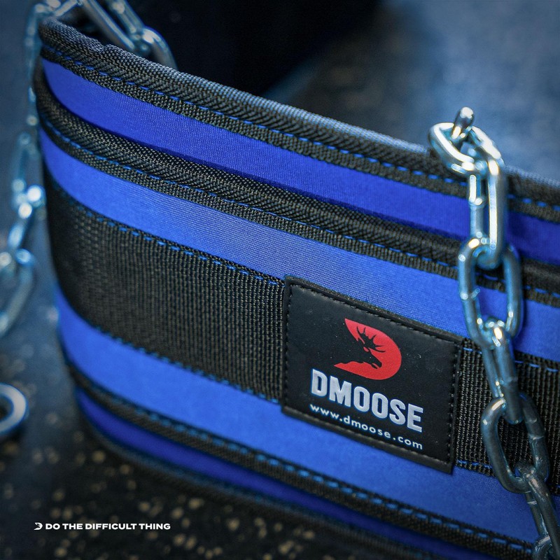 Gray Camo) - Premium Dip Belt with Chain by DMoose Fitness - 35