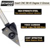 Insert Carbide V-Groove 45-Degree Router Bit 1/4 Inch Shank, Replacement