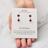 Philip Jones July (Ruby) Birthstone Clip On Earrings Created with