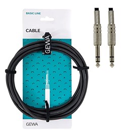 Alpha Audio 190030 Basic Line Instrument Cable Stereo to 6 m Stereo Jack Plug 6.3 mm Basic Line Y-Cable