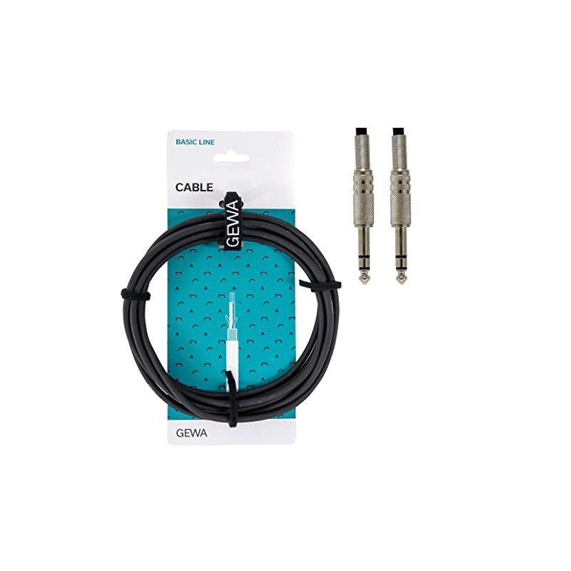 Alpha Audio 190030 Basic Line Instrument Cable Stereo to 6