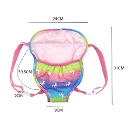 JTMKYO 1 Piece Baby Doll Carrier, Plush Toy Carrier, Adjustable Double Shoulder Straps, Convenient Doll Accessories, Children's Toy carrier, Girls Birthday Gift. (Pink)