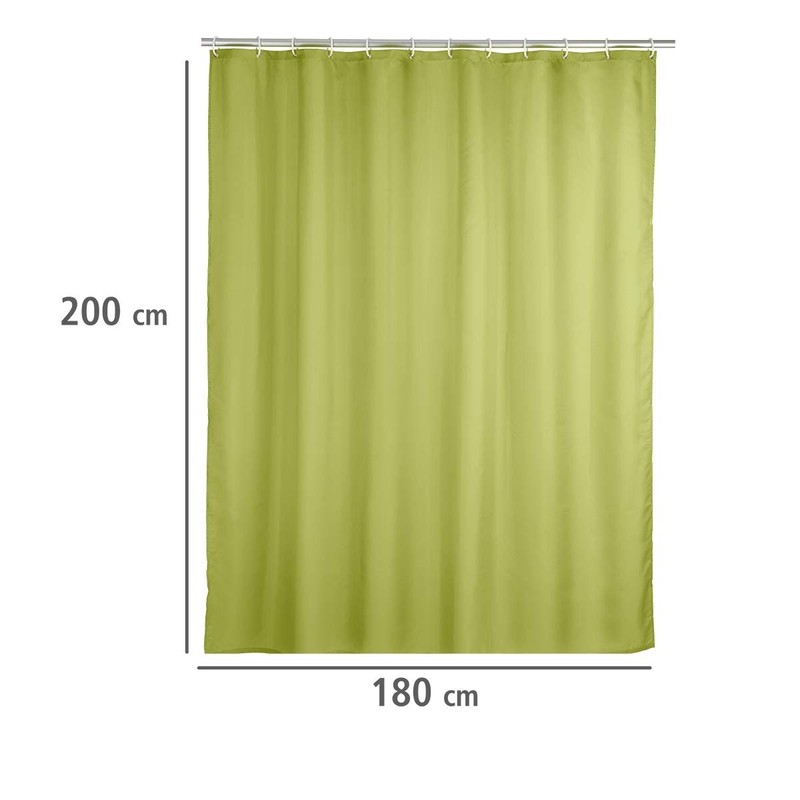 Wenko 20038100 Shower Curtain Textile Anti-Mould 180 x 200 cm