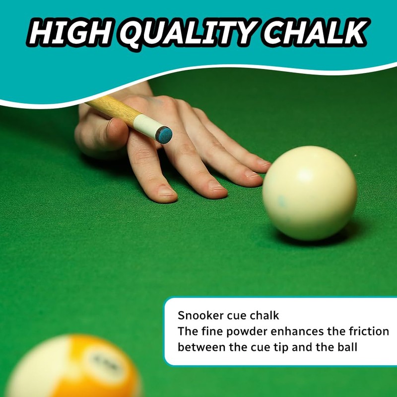 flintronic Billiard Chalk, 6 Pieces Snooker Chalk, Pool Cue Cube,