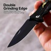 Tactical Folding Pocket Knife 2.56" Black Stainless Steel Blade Camo