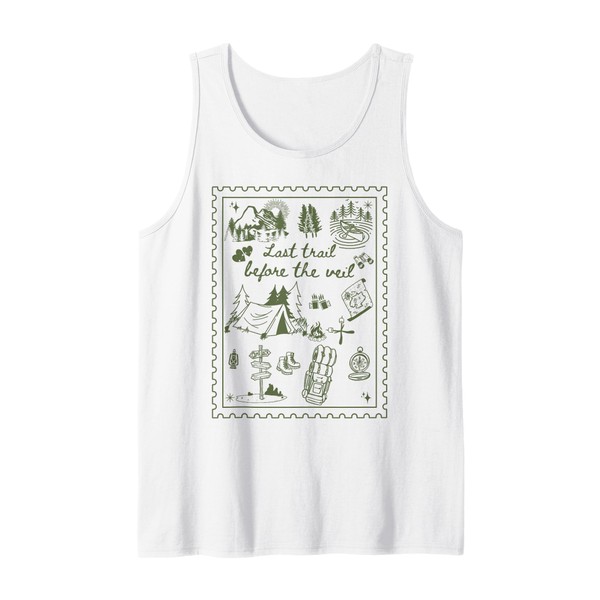 Last Trail Before The Veil Camp Bachelorette Party Matching Tank