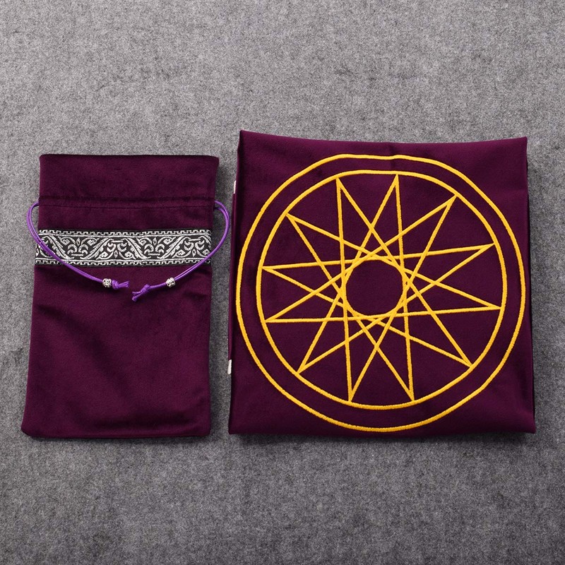 BLESSUME - Mantel de tarot de altar con bolsa de