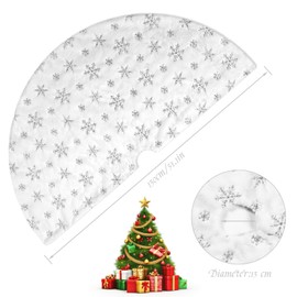 XIMEY Round Christmas Tree Skirt, 120 cm, Beautiful Christmas Tree Skirt, Blanket for Christmas Tree, Soft Christmas Tree Blanket, Tree Blanket, Christmas Tree, Beautiful Blanket for Christmas Tree