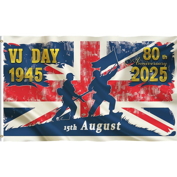 Best Badge: 2025 VJ Day 80th Anniversary Banner Flag Decorations